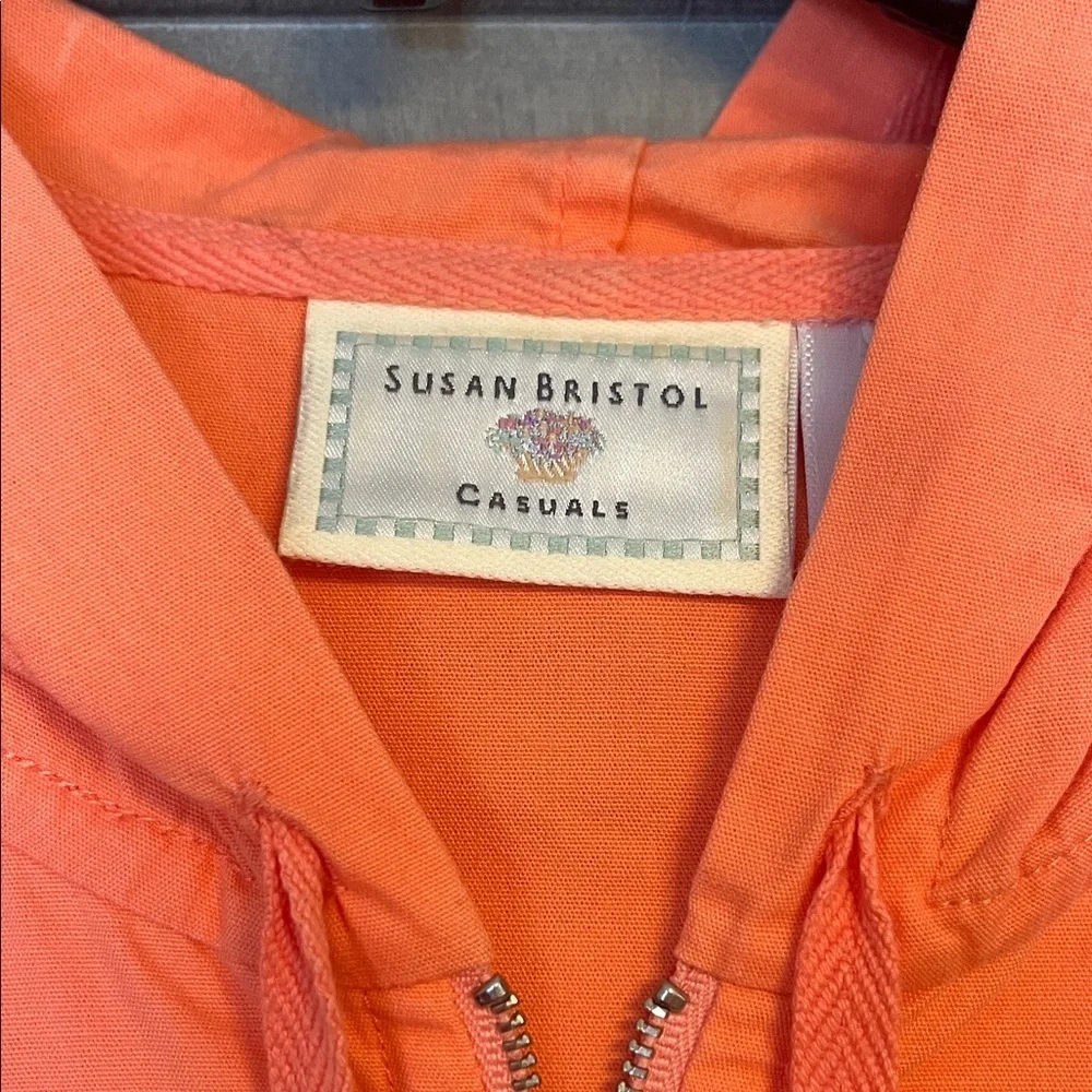 Susan Bristol 100% Cotton Hooded Vest w Full Zipper Closure